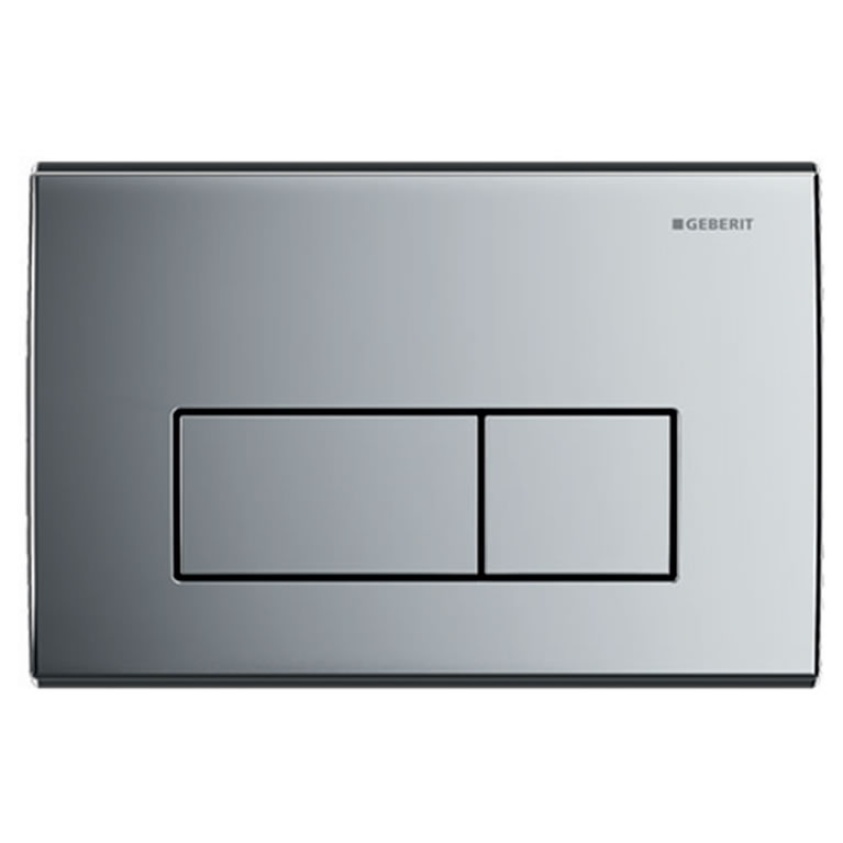 Cutout image of Geberit Kappa50 Gloss Chrome Dual Flush Plate